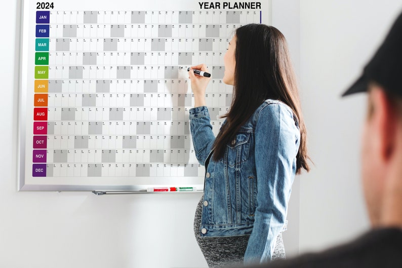 Printable 2024 Year Planner V2 Months in Rows Landscape Calendar
