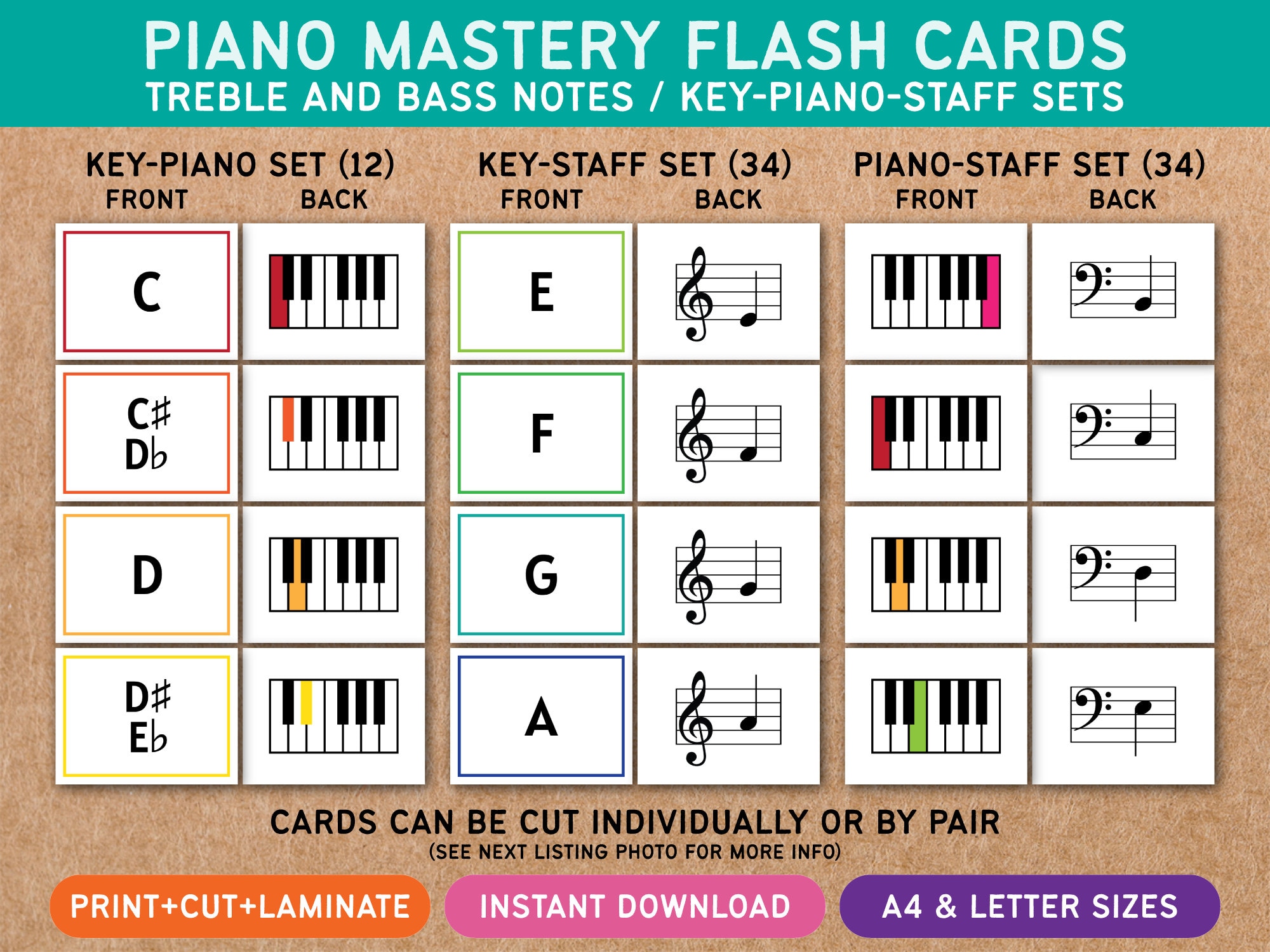 Premium Music Flash Cards