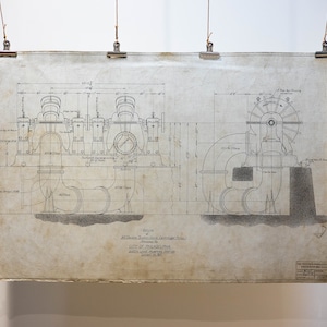 Vintage Industrial Blueprint Art from the early 20th century  - Wall Art - The Frederick Iron & Steel Co. - Fredric MD USA (1920s)