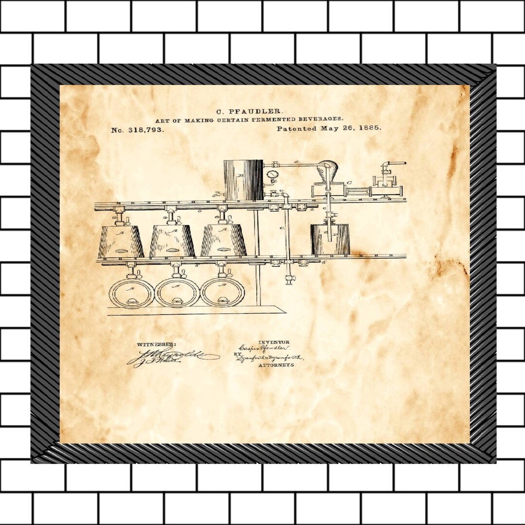 Casper Pfaulder Art of Making Certain Fermented Drinks Mai 26 1885 ...
