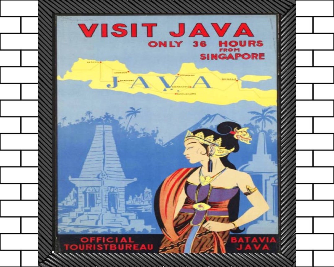 Java Vintage Travel Poster - Classic Java Travel Poster - Java ...