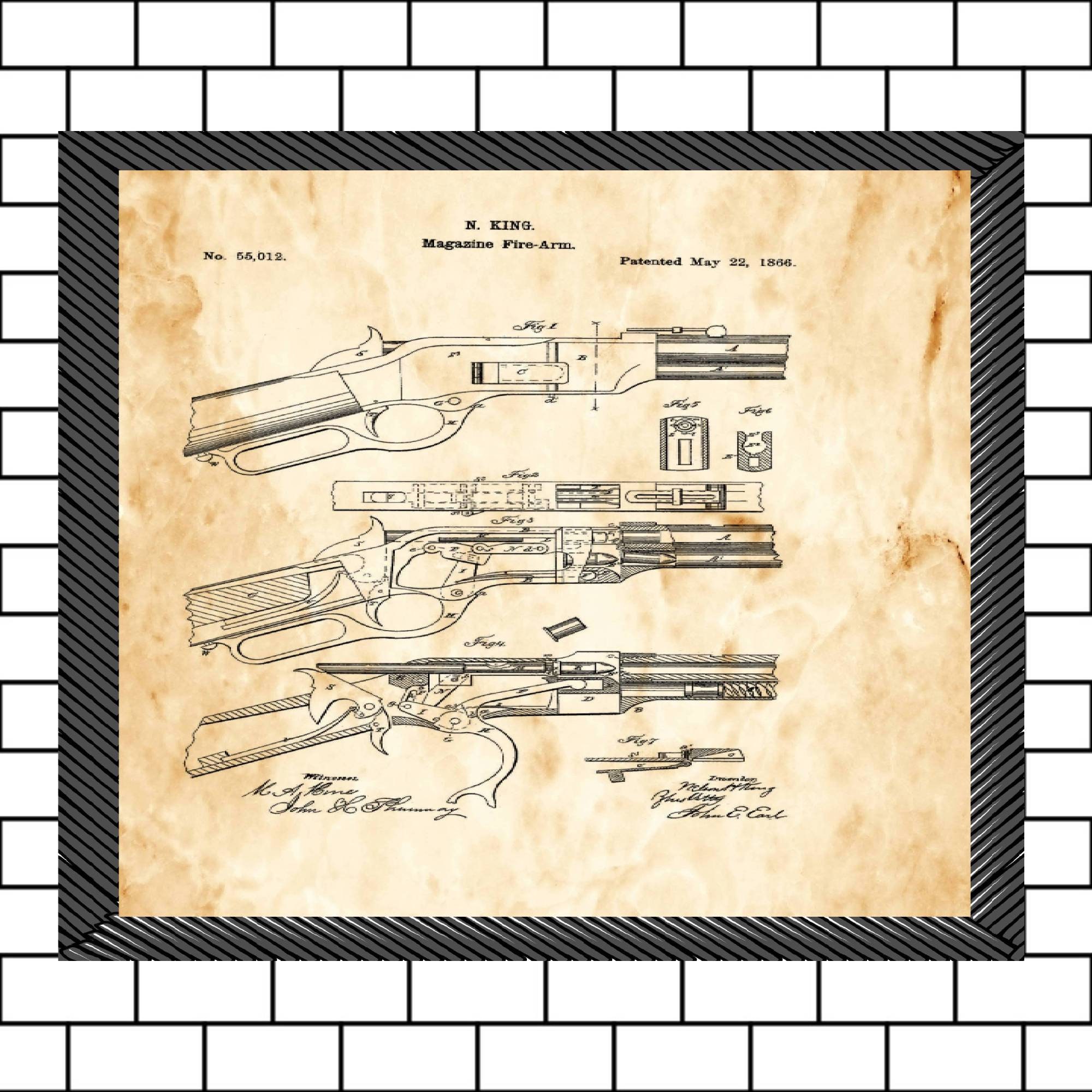 WINCHESTER 1889 ウィンチェスター ウォールアート 壁掛け WINCHESTER 1889 ウィンチェスター ウォールアート 壁掛け