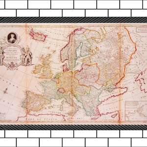 Europa Kaart Volgens Nieuwste Meest Exacte Waarnemingen 1600's - Oude Kaart Europa Wall Art - Historische Kaart Europa Home Decor - Oude Kaart van Europa