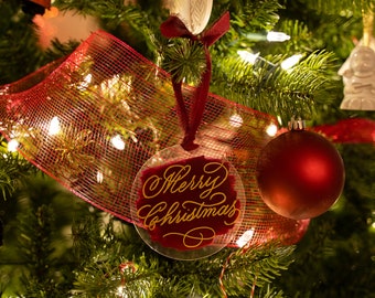 Hand-painted Acrylic Christmas Ornaments, Custom Ornament, Personalized Ornament, SEALED, FREE SHIPPING