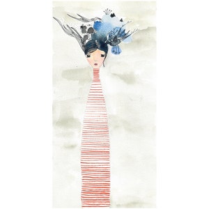 Woman and bird