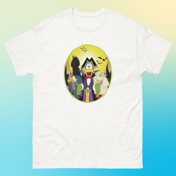 T-shirt Count Duckula « Punk Duckula » Noir - Coton, Unisex Adulte - Neuf Avec étiquettes (origine Royaume-Uni)