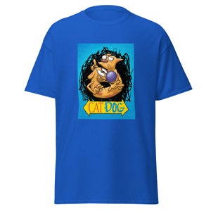 T-shirt met CatDog-print - Klassiek T-shirt met tekenfilm voor fans