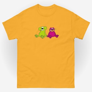 Grafisch T-shirt Roobarb and Custard - Klassiek T-shirt met tekenfilm - Retro animatie VK