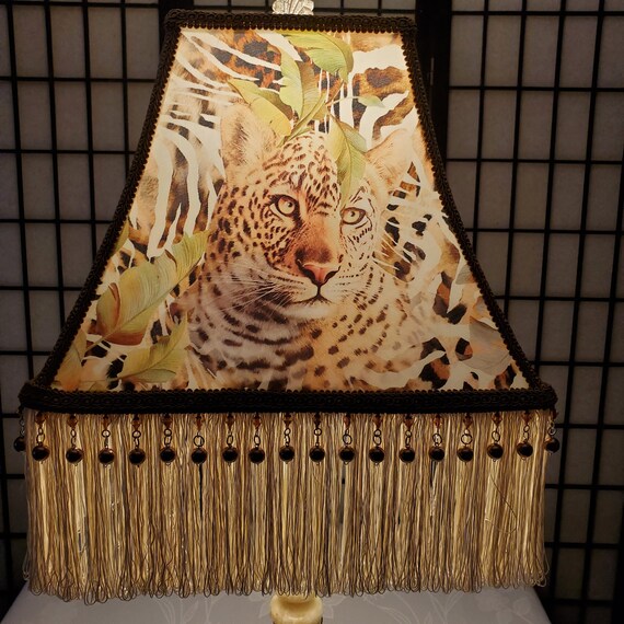 Jungle Leopard Cheetah Rainforest Victorian/boho Fringe Beaded - Etsy