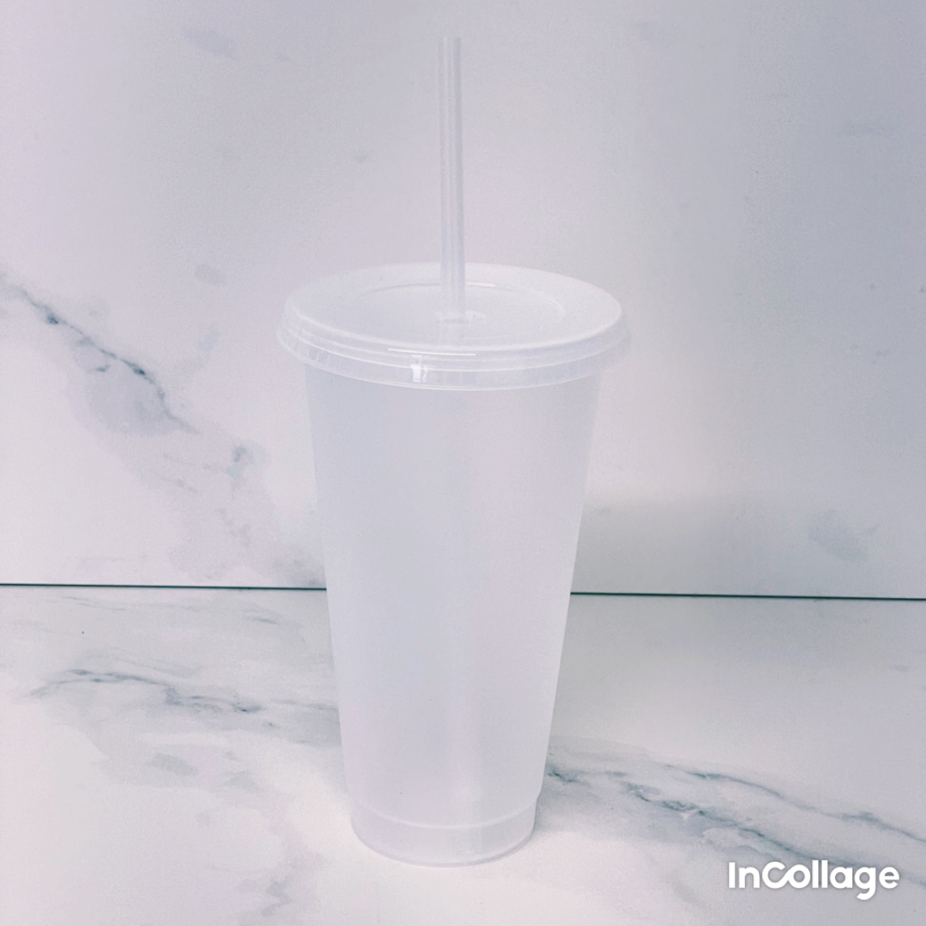 1 X Blank Frosted Reusable Starbucks Style Cold Cups 24oz Etsy