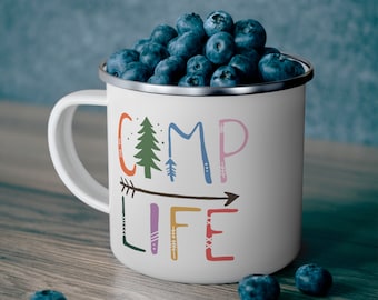 Enamel Camp Mug | Camp Life Coffee Cup (12 oz)