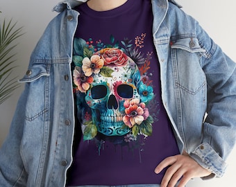 Bloom Skull Unisex T-shirt Sizes Small - 5XL