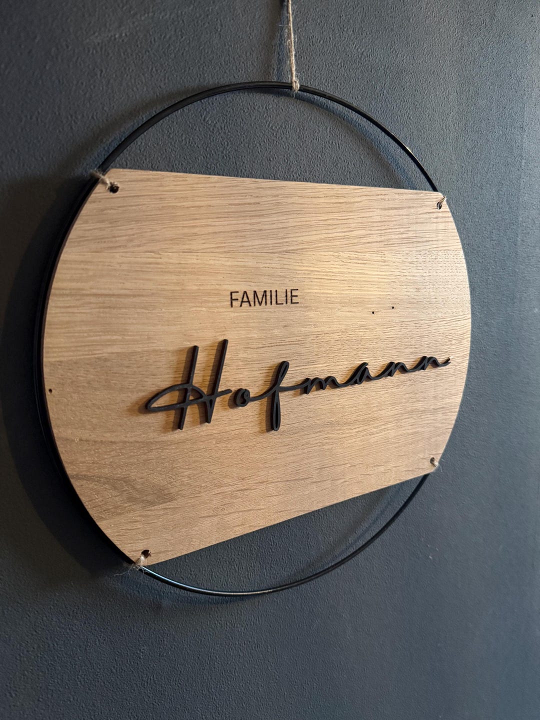 Personalized Door Sign - Door Ring With Family Name - Etsy