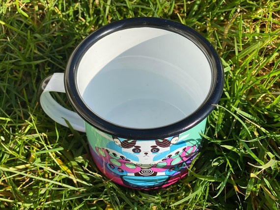 Kitchen & Dining Home & Living Drinkware Mushroom Enamel Camper Mug ...
