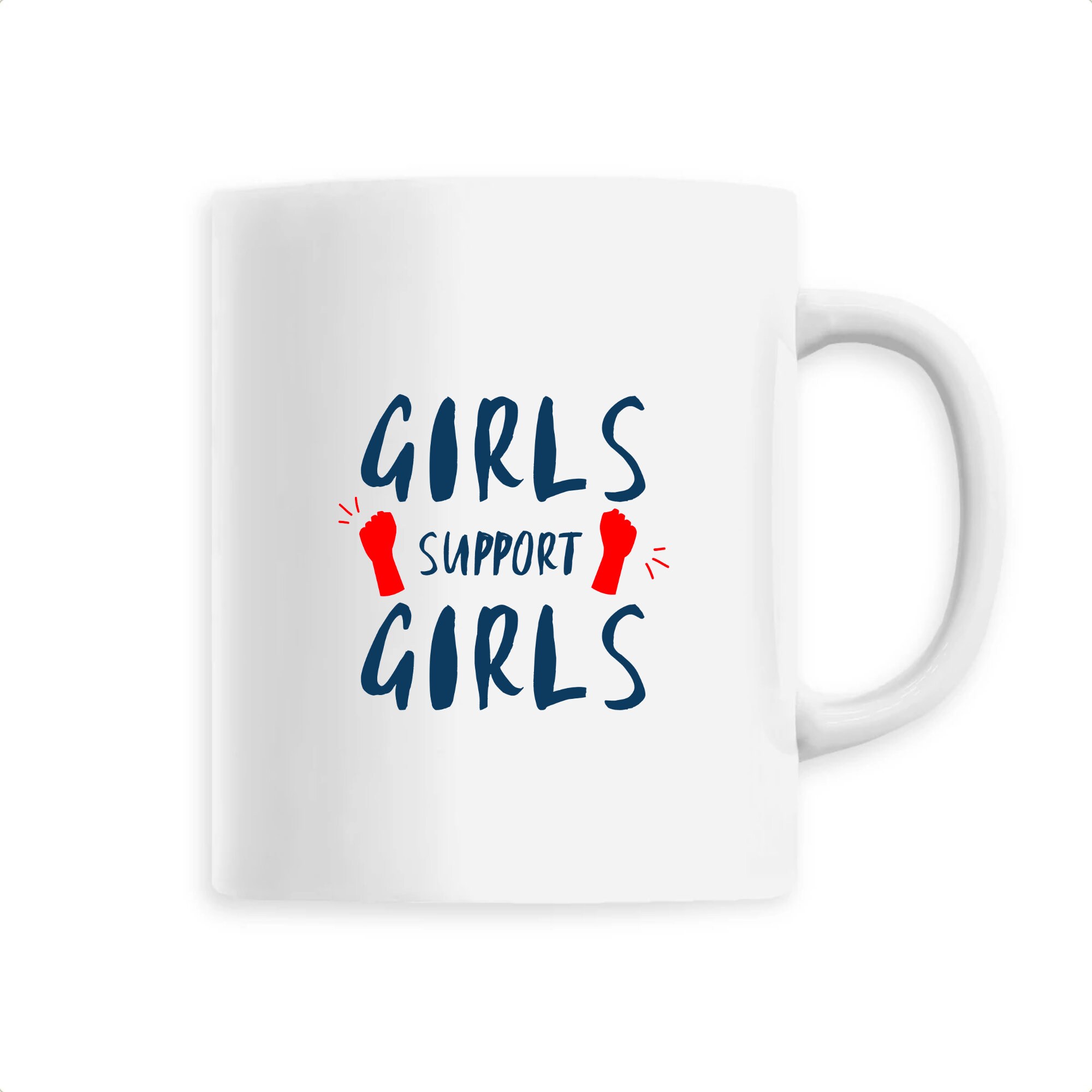 Tasse à Café Girls Support Girls - Mug Céramique Idée Cadeau Féministe