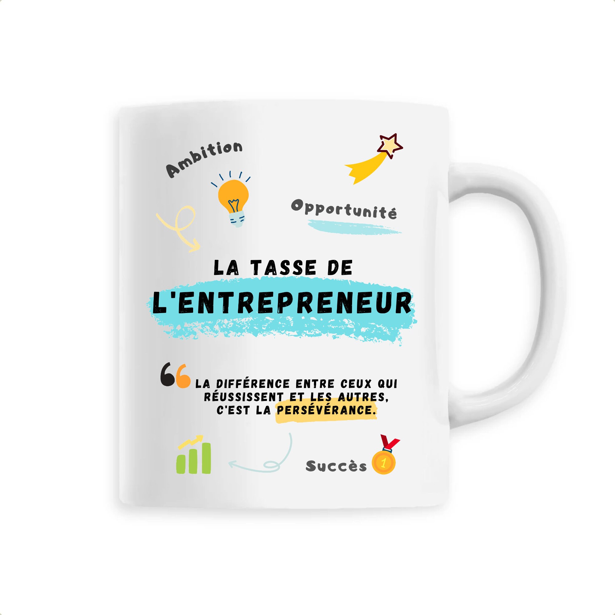 Tasse de L'entrepreneur - Idée Cadeau Ambitieux, Business Man, Motivation, Boss, Ceo