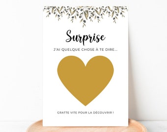Personalized scratch card - Witness announcement godmother parents grandparents