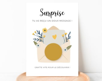 Personalized scratch card - Witness announcement godmother parents grandparents