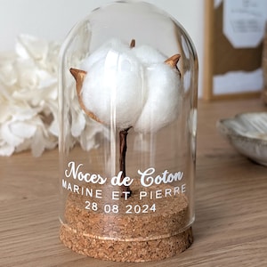 Anniversaire de mariage - Noces de coton - Cadeau 1 an mariage - Anniversaire couple - Déco souvenir mariage