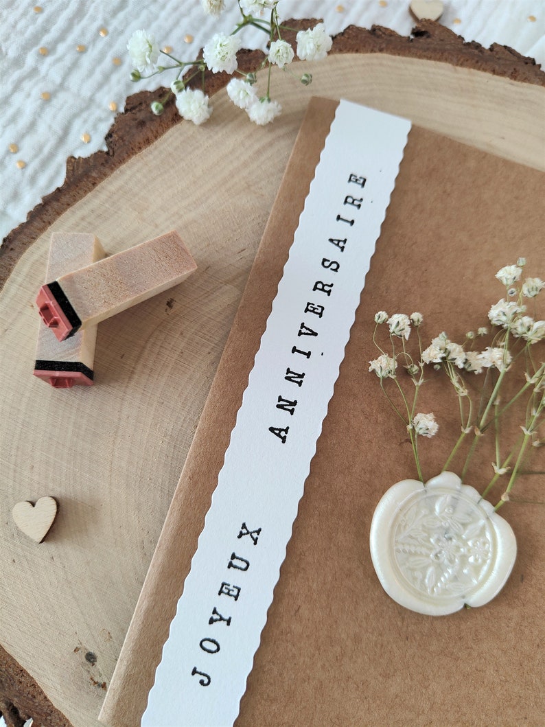 Personalized Flower Card - Dried Flowers, Wax Bucket and Stamped Letters - Birthday, Valentine's Day, Love - Handmade image 4