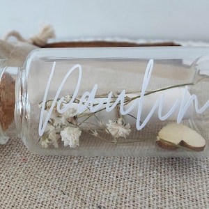 Personalized secret message bottle and flowers Request for witness, bridesmaid, godmother, godfather, wedding, pregnancy announcement, gift image 5