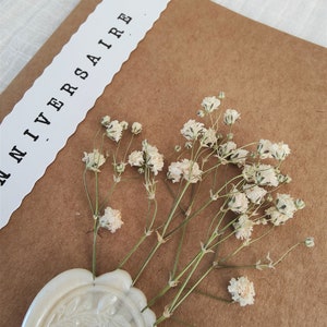 Personalized Flower Card - Dried Flowers, Wax Bucket and Stamped Letters - Birthday, Valentine's Day, Love - Handmade image 5