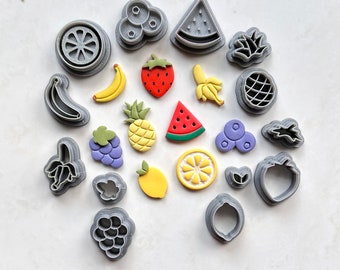 Summer Fruits | Polymer Clay Cutter | Summer Stud