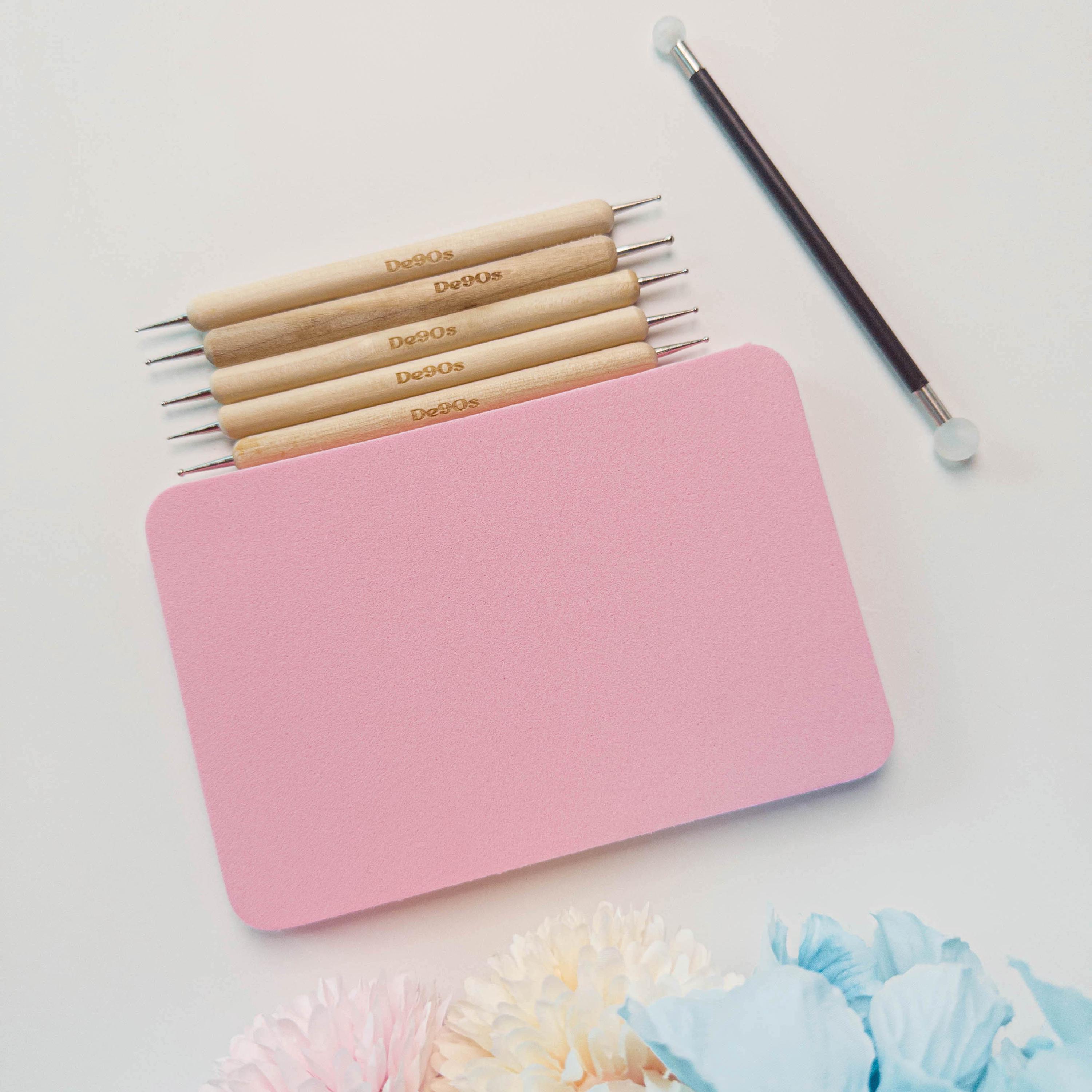 Clay Flower Tool Set – Petal Foam, Dotting Pens, Resin Ball Tool for Sculpting & Shaping
