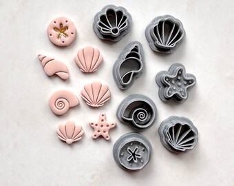 Seashell Stud | Polymer Clay Cutter | Summer Stud