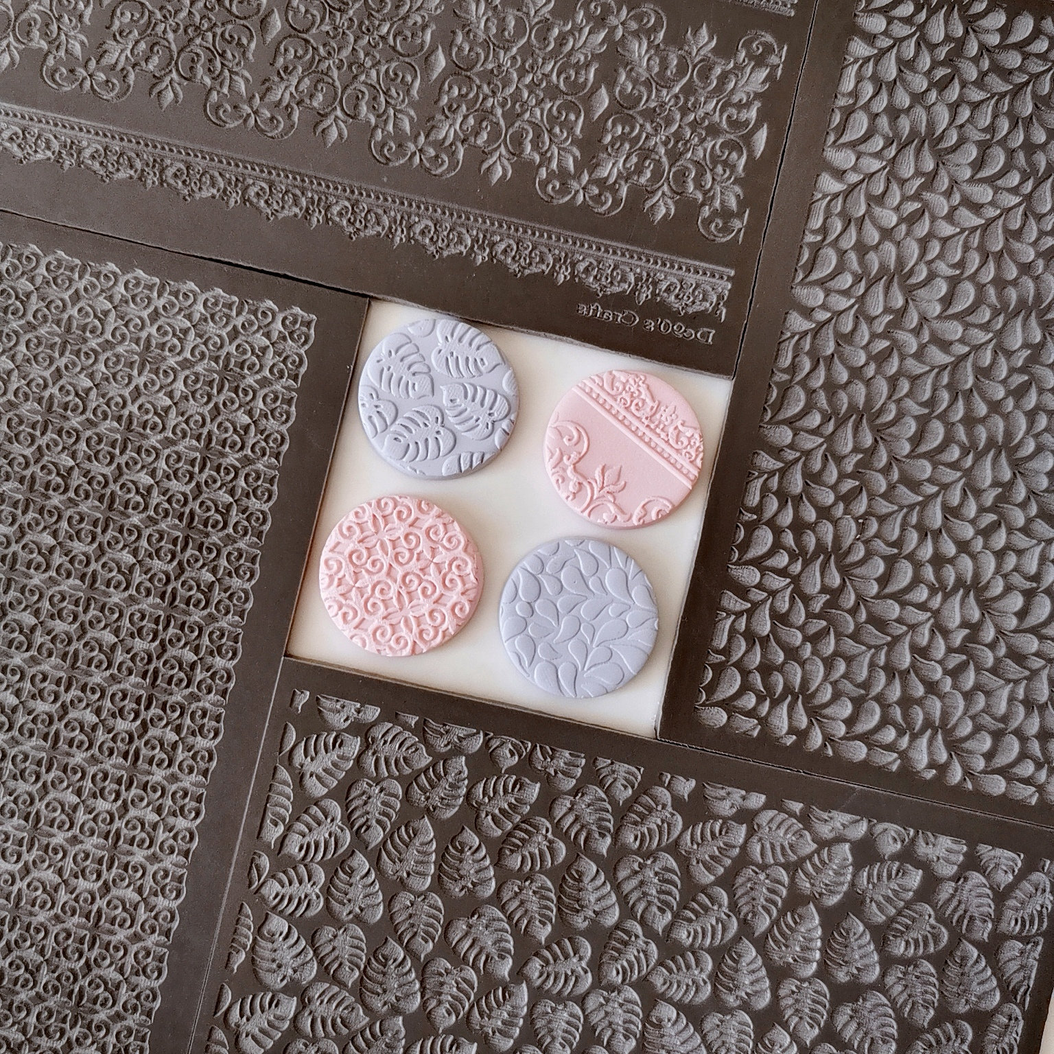  KEOKER Polymer Clay Texture Sheets Set, Clay Earring