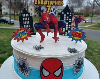 Bougie Spiderman 2D pour gâteau d'anniversaire homme araignée