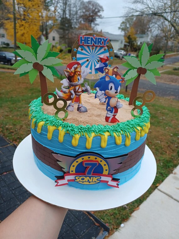 Sonic The Hedgehog Cake Topper Edible Birthday Cake Decoration