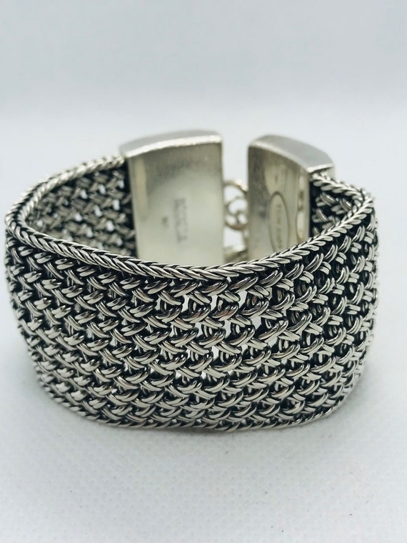 Silver Vintage Lois Hill Heavy Woven & Braided Mes