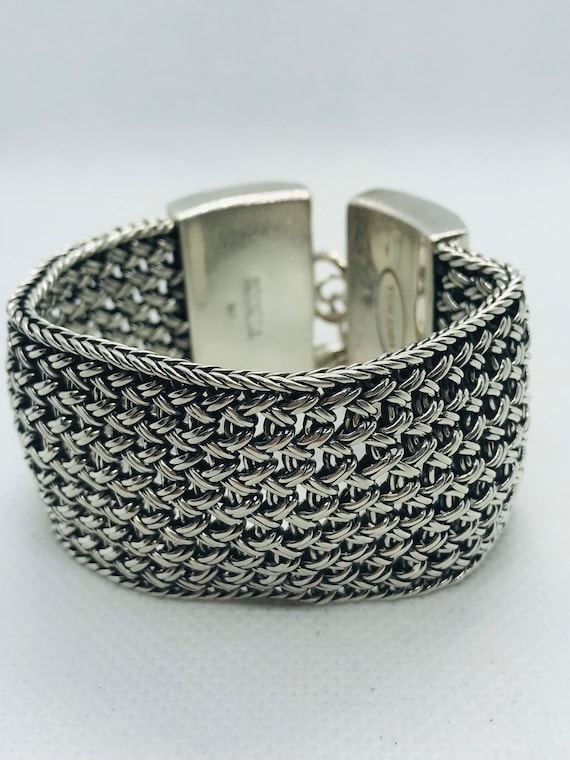 Silver Vintage Lois Hill Heavy Woven & Braided Mesh 7… - Gem