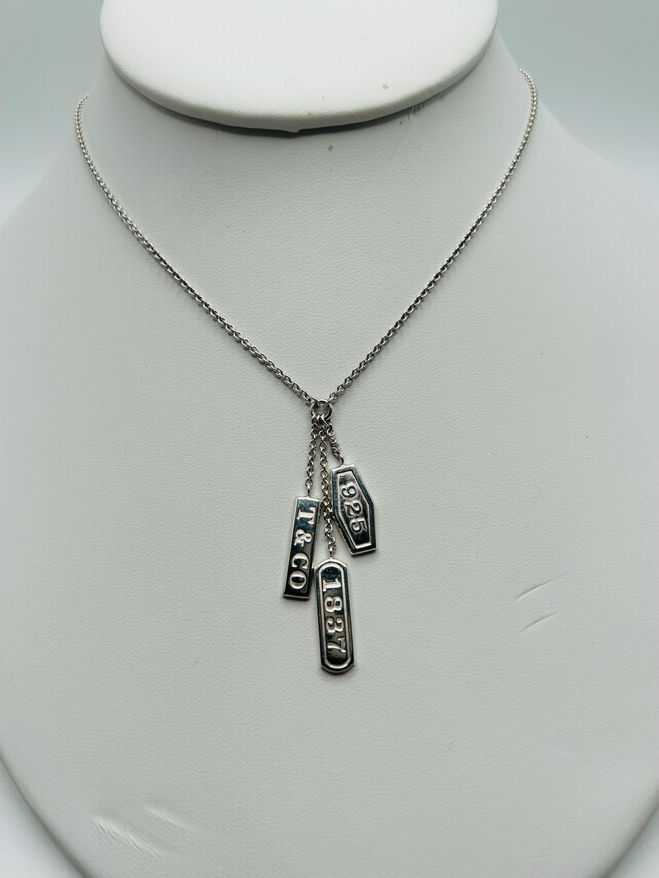 Tiffanys and Co Bar Necklace - Etsy