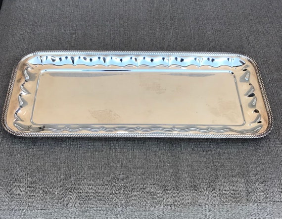 Silver Plated Vintage SIOM Orfevres Rectangular Tray - Etsy