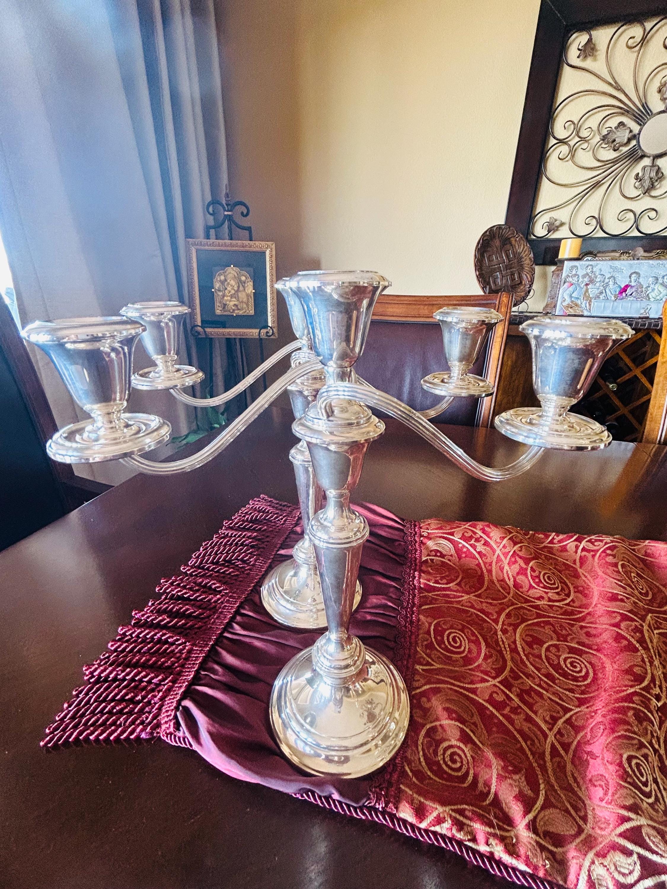ddec duchin creation sterling weighted candelabra Gorham Pair of Vintage Sterling Silver Candelabra Candlestick