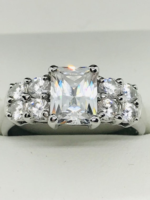 Diamonique on sale engagement rings