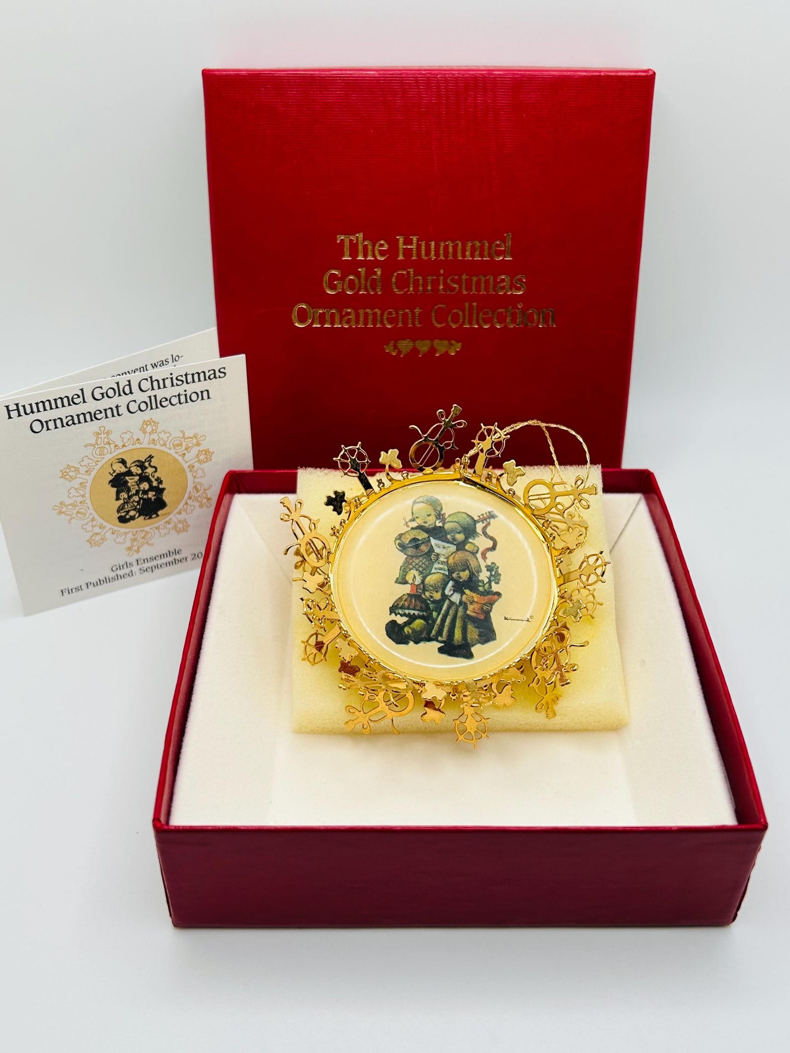 Danbury Mint, The Hummel 24K Gold Finish Christmas Ornament Collection - 32 Available
