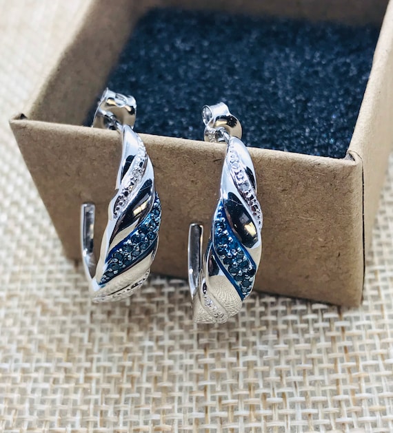 C shaped diamond earrings new arrivals