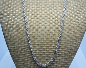 Joseph Esposito Solid 925 Sterling Silver Black Rubber Snap-on Necklace . 