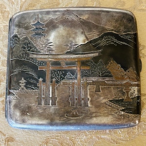 Japanese Cigarette Case Sterling Silver - Etsy