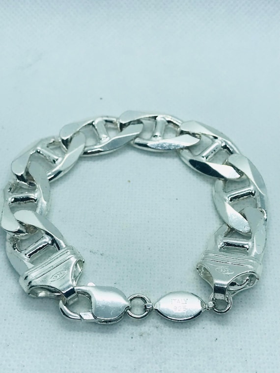Sterling Silver 8 1/4” Long Marina Chain Bracelet,