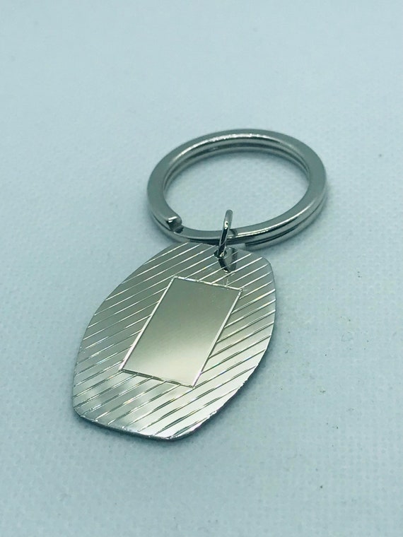 Silver Vintage Rhodium Plated Men’s Key Ring