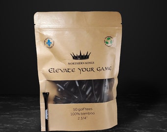 Black Bamboo Golf Tees
