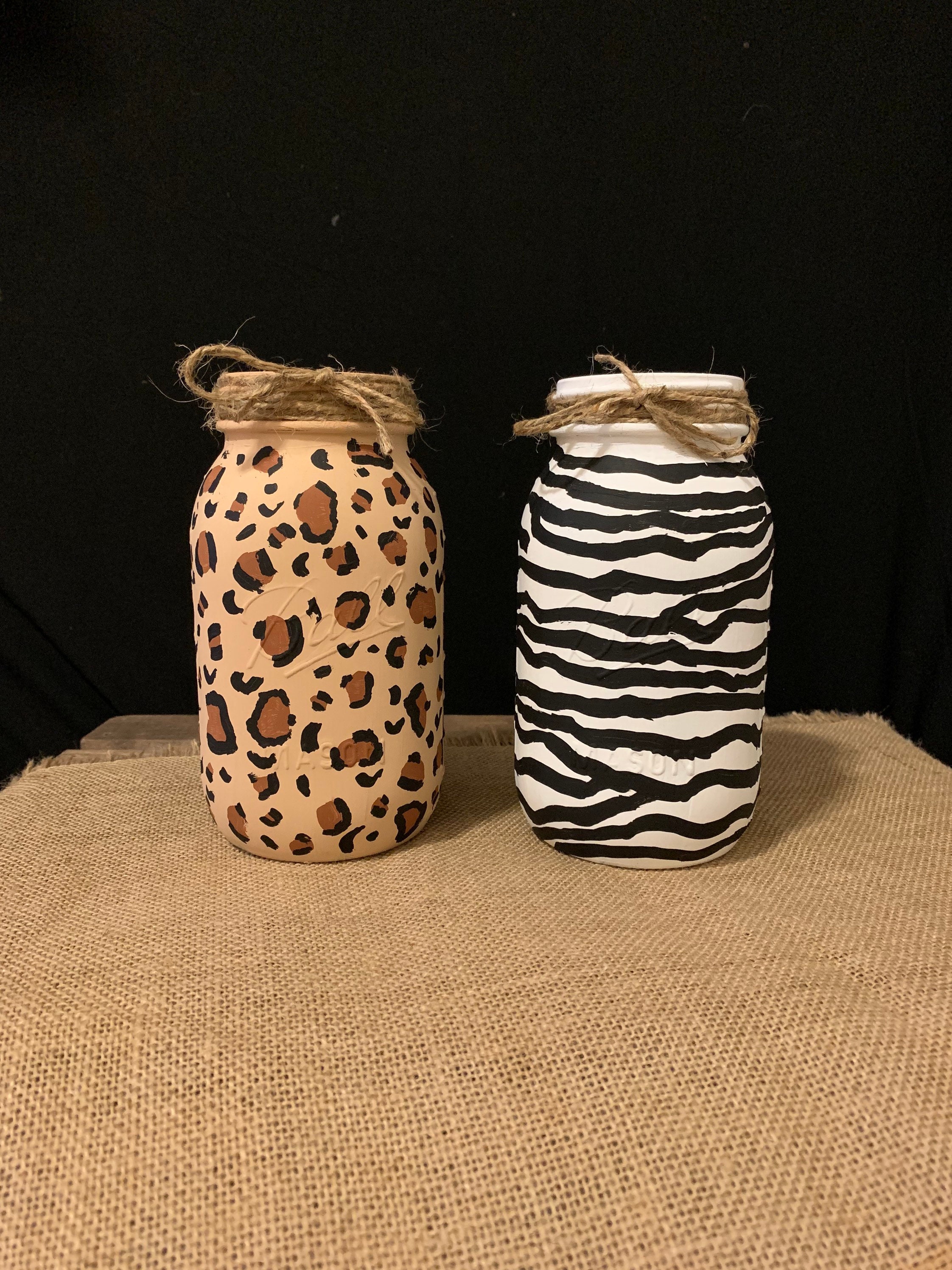 Buy Custom Made Leopard Print Decor Vase Set African Decor Safari