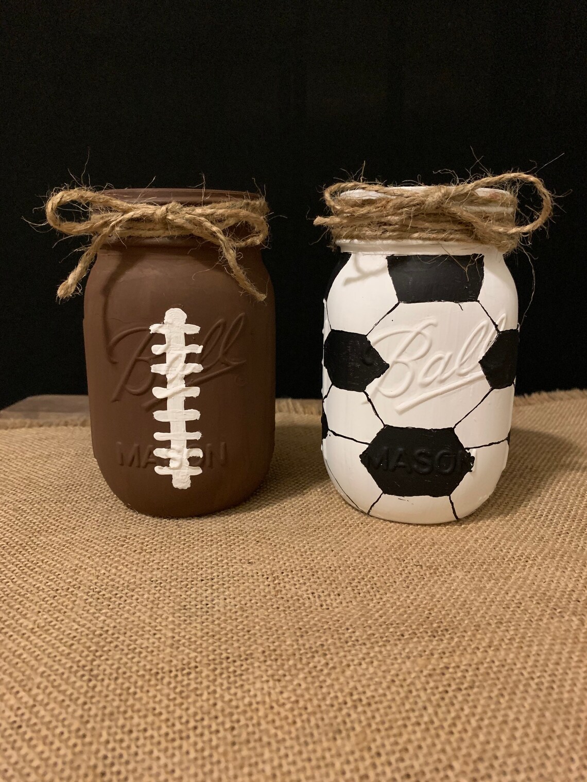 Sports Mason Jars Set of Etsy