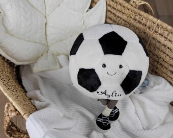 Kuscheltier Fußball personalisiert, Fußball mit Name, Schulanfang, Kindergarten, Fußball, Stofftier mit Name, Football, Ostern