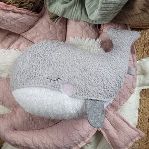Cuddly toy whale personalized I Baby cuddly toy personalized I Baby gift birth, personalized cuddly toy, gift birth, fish image 2