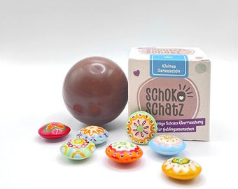 SchokoSchatz für Lieblingsmenschen - Kleines Dankeschön, Schokoschatz, Schokolade, Schokoladenüberraschung, Bio & Fairtrade, Schokokugel